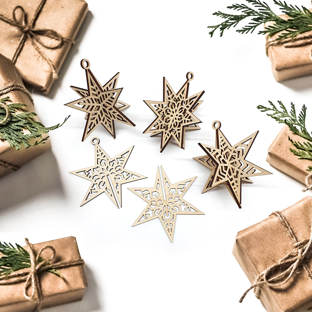 3D Christmas Stars